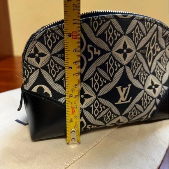 Louis Vuitton Jacquard Since 1854 Cosmetic Pouch PM Grey - Picture 10 of 14